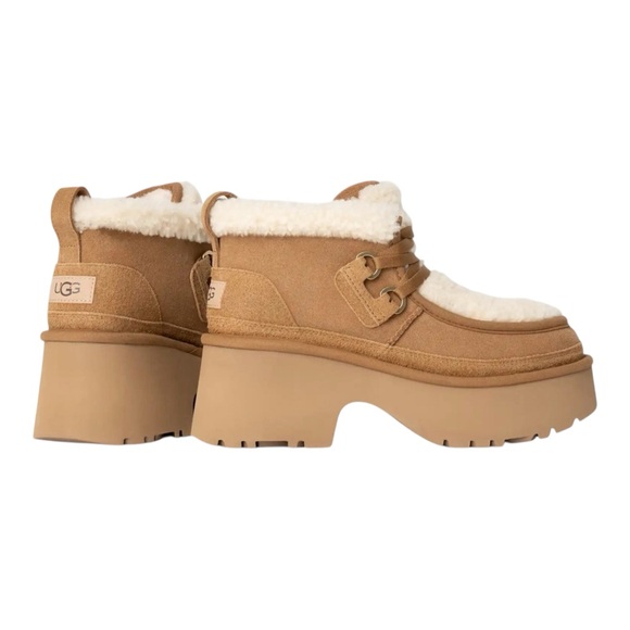 UGG CLASSIC NEW HEIGHTS LACE UP CHESTNUT SUEDE WOMEN'S BOOTS SIZE US 12. NEW - Picture 4 of 7